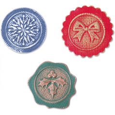   SIZZIX domborító mappa vágósablonnal , Seasonal Seals / Sizzix Switchlits Embossing Folder (1 csomag)