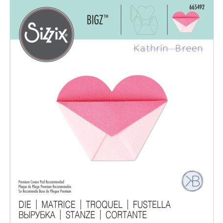SIZZIX vágósablon - Heart Pocket - Bigz Die (1 db)