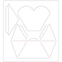 SIZZIX vágósablon - Heart Pocket - Bigz Die (1 db)