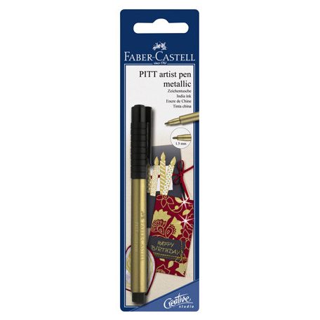 Faber-Castell Pitt művész filctoll , 1,5mm metál arany/ Faber Castell Pitt Artist Pen (1 db)