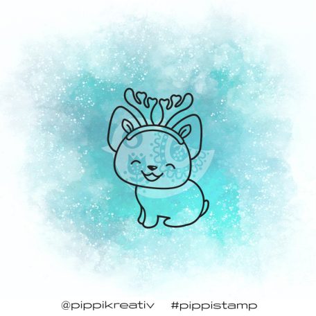 Gumibélyegző , Christmas Puppy 2/ PIPPI Rubber Stamp (1 db)
