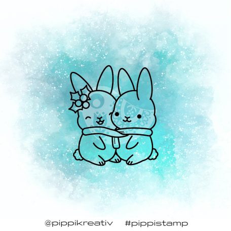 Gumibélyegző , Christmas Bunny 3/ PIPPI Rubber Stamp (1 db)