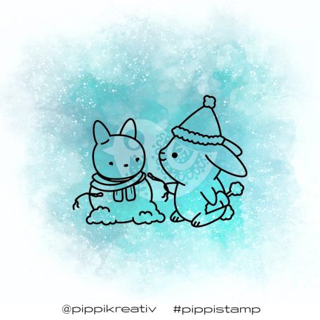 Gumibélyegző , Christmas Bunny 2/ PIPPI Rubber Stamp (1 db)