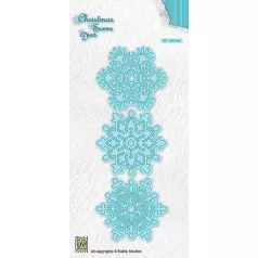   Hópehely vágósablon / Nellie's Choice Christmas Scene Dies Snowflakes (1 csomag)