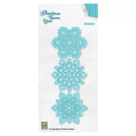 Hópehely vágósablon / Nellie's Choice Christmas Scene Dies Snowflakes (1 csomag)