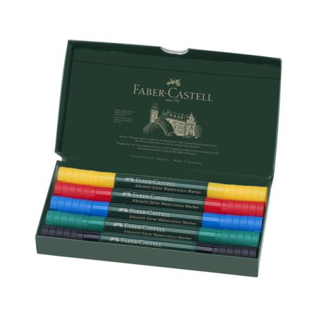 Faber Castell Albrecht Dürer Akvarell filctoll , Box 5 pcs / Faber Castell Albrecht Dürer Watercolour Markers (5 db)