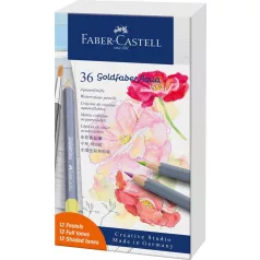   Faber-Castell akvarell ceruza ajándék készlet , Pastel / Faber Castell Goldfaber Aqua Watercolour Pencils Gift Set (36 db)