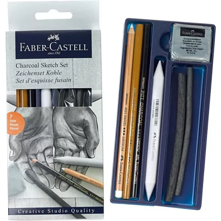 Faber-Castell Faszén vázlat készlet - Charcoal Sketch Set (1 csomag)