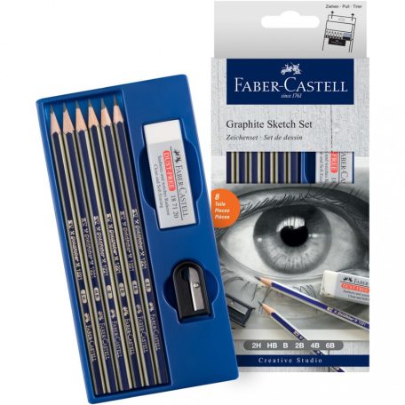 Faber-Castell Grafitceruza készlet , Graphite / Faber Castell Sketch Set Goldfaber (1 csomag)