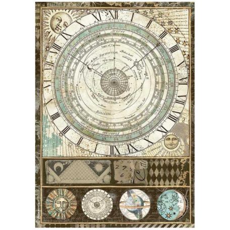Rizspapír A4, Alchemy astrolabe / Stamperia Rice Paper (1 ív)