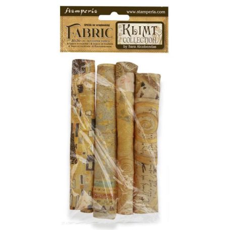 Textíl lapok 12" (30 cm), Klimt / Stamperia Fabric Sheets (1 csomag)