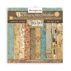   Stamperia Scrapbook papírkészlet 12" (30 cm) - Klimt - Maxi Background selection - Paper Pack (10 ív)