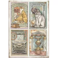   Rizspapír A4, Lady Vagabond Lifestyle 4 cards / Stamperia Rice Paper (1 ív)