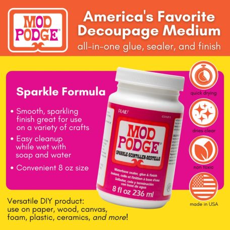Mod Podge dekupázs ragasztó csillámos (236 ml) - Mod Podge ® Sparkle (1 db)