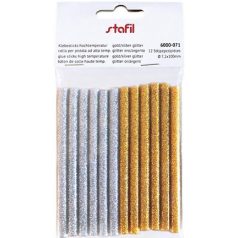   Ragasztórúd 7,2 mm, Gold/silver glitter / Glue Sticks (12 db)