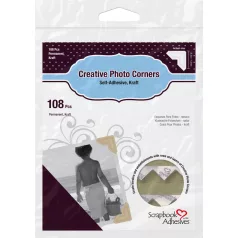   Scrapbook Adhesives Fotósarok Kraft színben Creative Photo Corners (108 db)