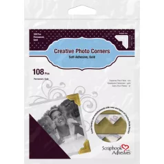   Fotósarok , Gold / Scrapbook Adhesives Creative Photo Corners (108 db)