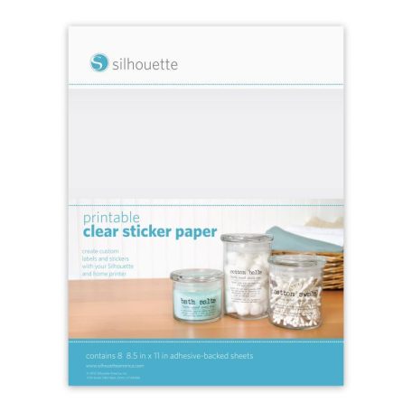 Nyomtatható matrica lapok - Nyomtatható öntapadós (átlátszó) A4, Clear stickers paper / Silhouette materials (8 ív)