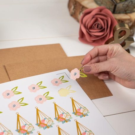 Matrica lapok - Nyomtatható (fehér) A4, White / Silhouette materials (8 ív)