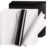   Cricut öntapadós fólia lapok 12" (30 cm) - White & Black Removable - Premium Vinyl (20 ív)
