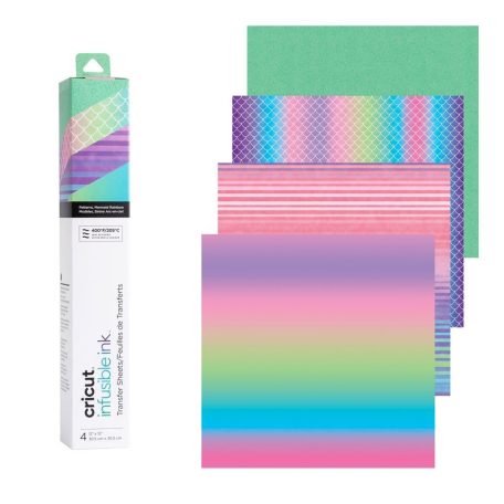Vasalható fólia , Transfer Sheet Patterns Mermaid Rainbow / Cricut Infusible Ink (1 csomag)