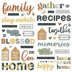   Matrica , Foam Stickers / Simple Stories Hearth & Home (2 ív)