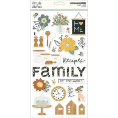   Chipboard 6"X12", Chipboard / Simple Stories Hearth & Home (1 ív)