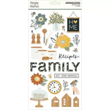 Chipboard 6"X12", Chipboard / Simple Stories Hearth & Home (1 ív)