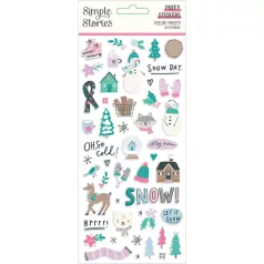   Matrica , Puffy Stickers / Simple Stories Feelin' Frosty (1 ív)