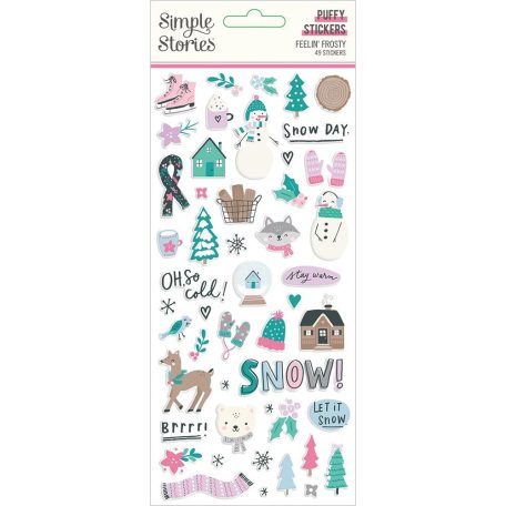 Matrica , Puffy Stickers / Simple Stories Feelin' Frosty (1 ív)