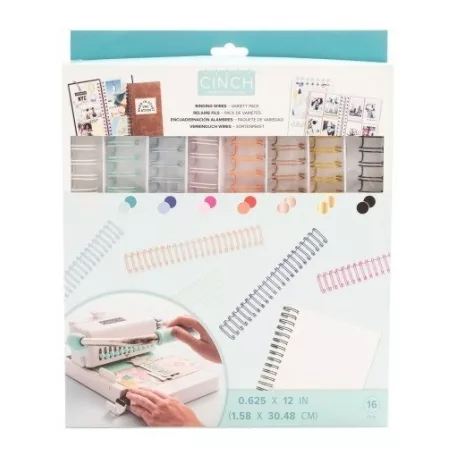 Fém albumspirál készlet 0.625" - 1,58 cm, Binding Wires value pack / WRMK Cinch (16 db)