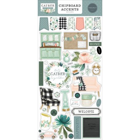 Chipboard , Gather At Home / Echo Park Chipboard Accents  (1 csomag)