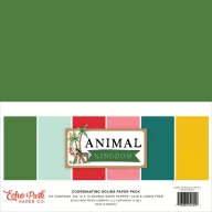   Papírkészlet 12" (30 cm), Animal Kingdom Kétoldalas/ Echo Park Coordinating Solids Paper Pack (6 lap)