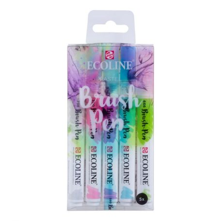 Akvarell ecsetfilc készlet , Set of 5 Pastel /  Ecoline Brush Pen (5 db)