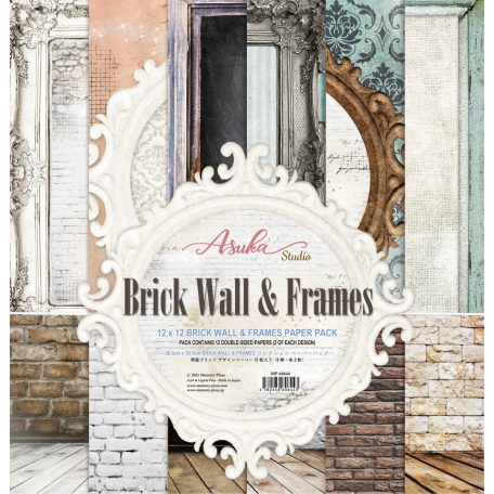 Papírkészlet 12" (30 cm), Brick Wall & Frames / Memory Place Paper Pack (12 lap)