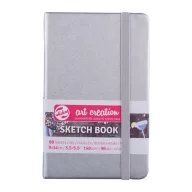   Talens Art Creation Rajz- és Vázlatfüzet 9x14cm, Shiny Silver / Sketch Book (80 lap)