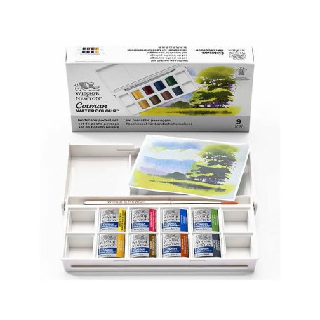 Akvarellfesték készlet 8 szín, Landscape pocket set / Winsor&Newton Cotman Watercolour (1 db)