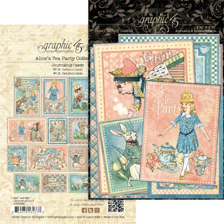 Komment címkék , Alice's Tea Party / Graphic 45 Journaling Cards (1 csomag)