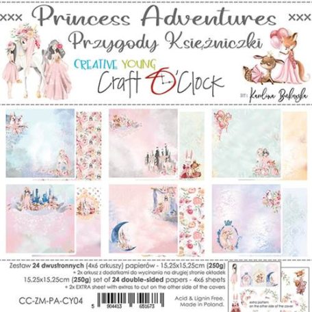 Papírkészlet 6" (15 cm), Creative Young - Princess Adventures / Craft O'Clock Paper Collection Set (1 csomag)
