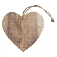   Fa karácsonyfadísz 7,5 cm, Wooden Heart / Christmas material (1 db)