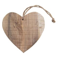   Fa karácsonyfadísz 7,5 cm, Wooden Heart / Christmas material (1 db)