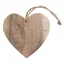 Fa karácsonyfadísz 7,5 cm, Wooden Heart / Christmas material (1 db)