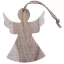 Fa karácsonyfadísz 8 cm, Wooden Angel / Christmas material (1 db)