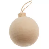   Fa karácsonyfadísz Ø 5cm, Wooden Bowl / Christmas material (1 db)
