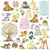Scrapbook papír 12" (30 cm), Woodland Story sheet elements to cut out / Craft&You Paper (1 ív)