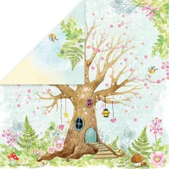   Scrapbook papír 12" (30 cm), Woodland Story Scrapbooking paper / Craft&You Paper (1 ív)