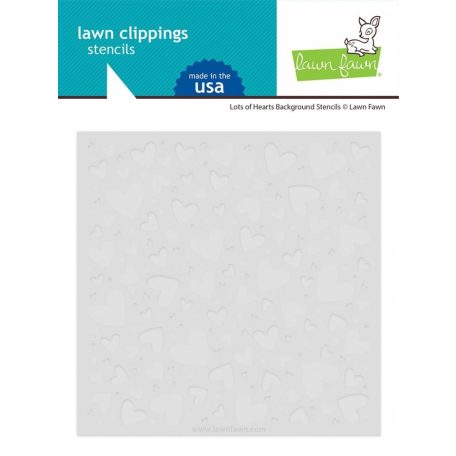 Stencil LF2740, Lots of Hearts Background / Lawn Clippings Stencils (2 db)