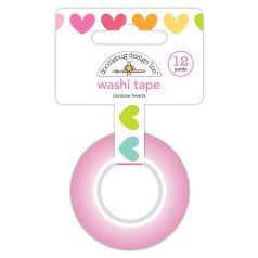   Dekorációs ragasztószalag , Rainbow Hearts / Doodlebug Design Washi Tape (1 db)