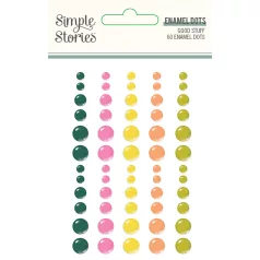   Díszítőelem , Enamel Dots / Simple Stories Good Stuff (1 csomag)