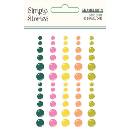 Díszítőelem , Enamel Dots / Simple Stories Good Stuff (1 csomag)